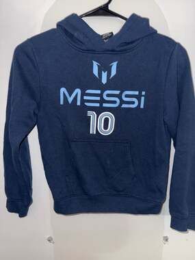 Messi Collection Boys Graphic Number 10 Long Sleeve Hoodie Sweatshirt